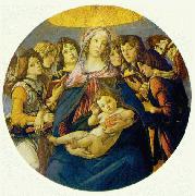 BOTTICELLI, Sandro, Madonna of the Pomegranate (Madonna and Child and six Angels) fdgd